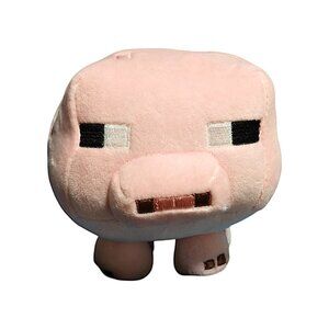 Minecraft 2014 Pink Pig Collectible Plush Toy by Mojang, 6"